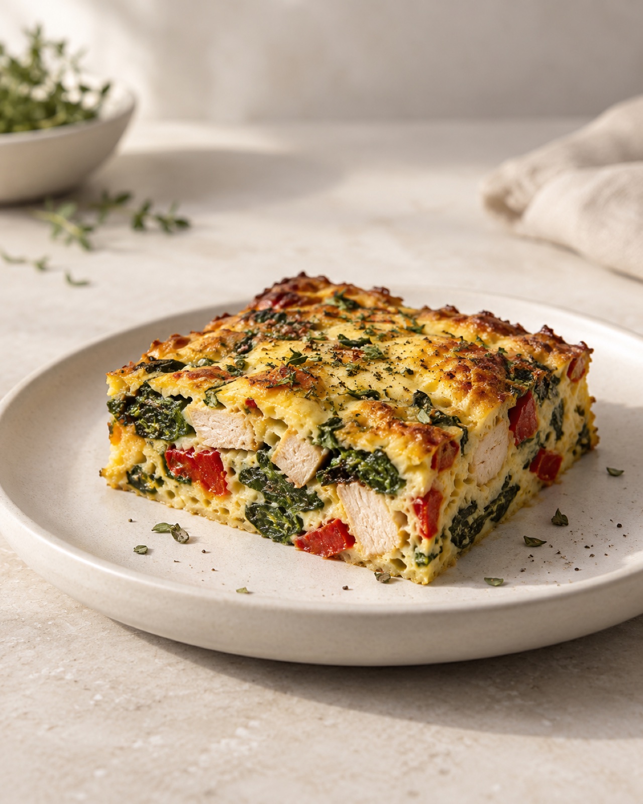 High-protein breakfast bake